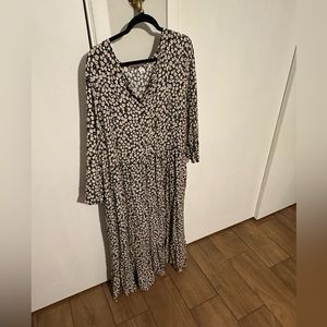 Black and cream maxi dress